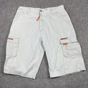 VTG Y2K FUBU The Collection Cargo Shorts 40 Khaki Streetwear Hip Hop Baggy Long